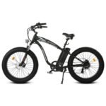 Ecotric UL Certified Hammer Electric Fat Tire Beach Snow Bike - Matt Black - Image 6