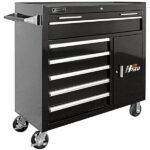 Dark Slate Gray Homak 41" H2Pro 6 Drawer with 2 Drawer Comp Roller Cabinet