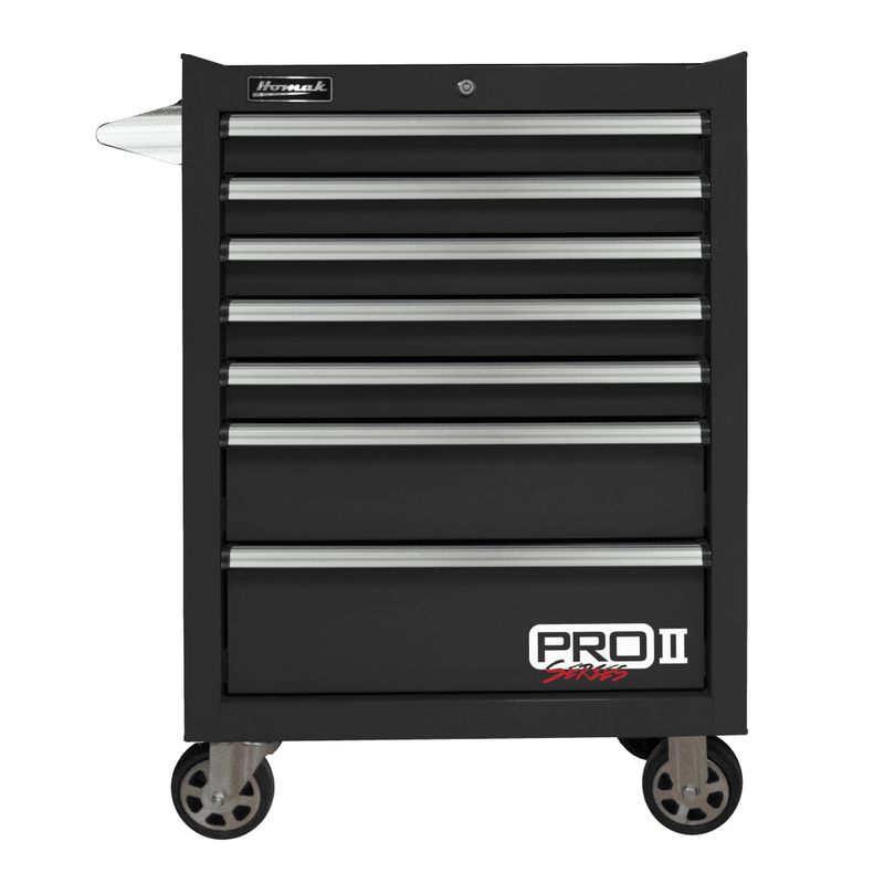 27BlackPro2-4 Dark Slate Gray Homak 27″ Pro II Series 7 Drawer Roller Cabinet