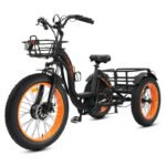 Ecotric 48V Tricycle Electric Bike with Front Basket + Rear Rack - Image 2