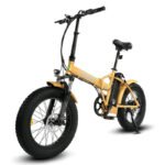 Ecotric 48V Gold Portable and Folding Fat Ebike with LCD Display - Image 2