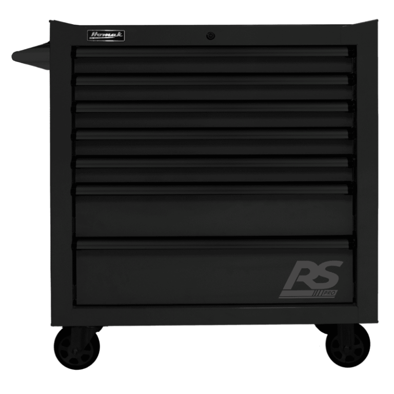 Dark Slate Gray Homak 36" RS Pro 7 Drawer Rolling Cabinet