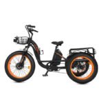 Ecotric 48V Tricycle Electric Bike with Front Basket + Rear Rack - Image 3