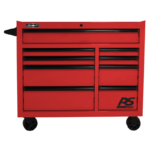 Firebrick Homak 41" RS Pro 9 Drawer Rolling Cabinet