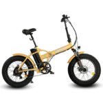 Ecotric 48V Gold Portable and Folding Fat Ebike with LCD Display - Image 4