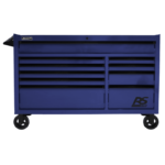 Midnight Blue Homak 54" RS Pro 10 Drawer Rolling Cabinet