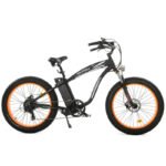 Ecotric UL Certified Hammer Electric Fat Tire Beach Snow Bike - Orange - Image 3
