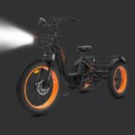Ecotric 48V Tricycle Electric Bike with Front Basket + Rear Rack - Image 5