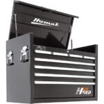 Dark Slate Gray Homak 36″ H2PRO Series 8 Drawer Top Chest