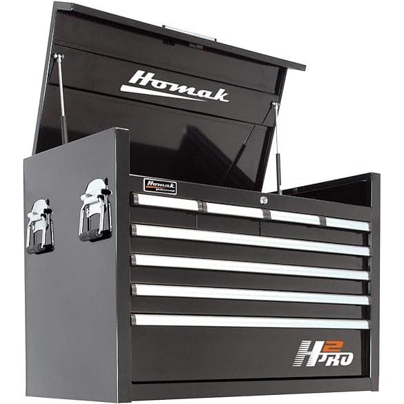 Dark Slate Gray Homak 36″ H2PRO Series 8 Drawer Top Chest