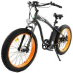 Ecotric UL Certified Hammer Electric Fat Tire Beach Snow Bike - Orange - Image 4