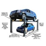 Atlas 408SL 8,000 lb Portable 4-Post Storage Lift + FP8 8-Piece Floor Panel Combo - Image 4