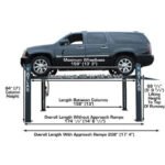 Atlas 408SL 8,000 lb Portable 4-Post Storage Lift + FP8 8-Piece Floor Panel Combo - Image 19