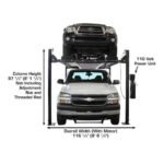 Atlas PRO8000EXT-L 4 Post Lift + RJ35 Sliding Jacks Combo - Image 4