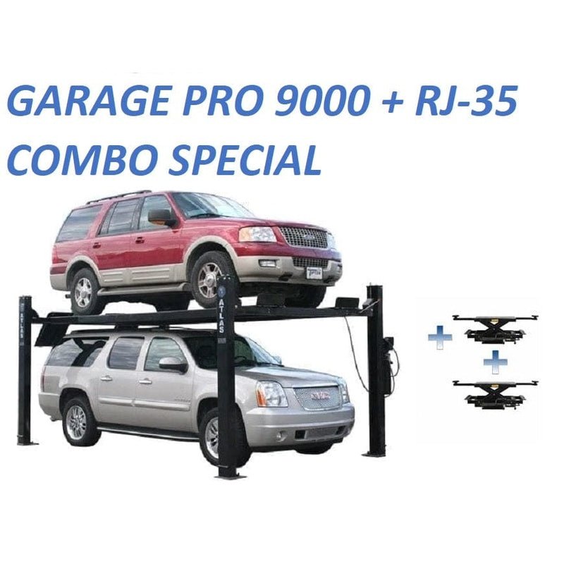 Atlas-PRO9000-_-RJ35-Combo Atlas PRO9000 4 Post Lift + RJ35 Sliding Jacks Combo - Image 1