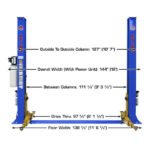 Atlas Platinum PVL9BP ALI Certified 9,000 lb Baseplate 2 Post Lift - Image 4