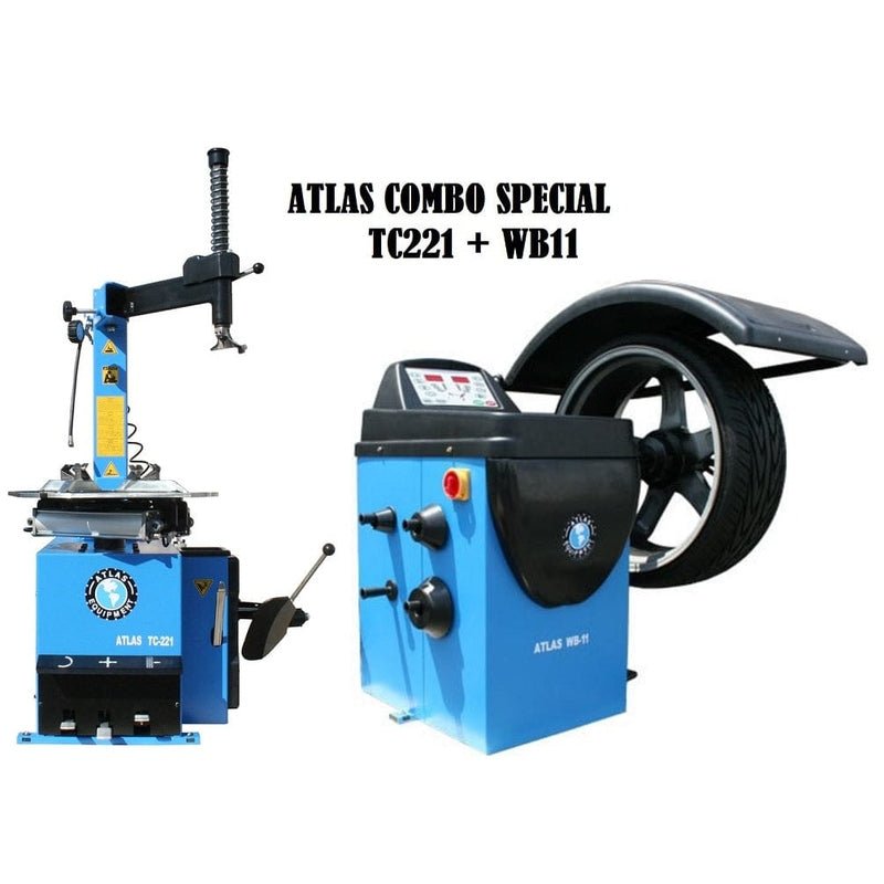 Atlas-TC221_WB11EC-Combo Atlas TC221 Tire Changer + WB11 Economy Wheel Balancer Combo Package - Image 1