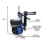 Atlas TC755EZ Tilt-Back Rim-Clamp Tire Changer w/ E-Z Arm - Image 2