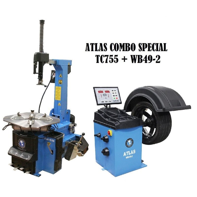 Atlas-TC755_WB49-2-Combo3 Atlas TC755 Tire Changer + WB49-2 Wheel Balancer Combo Package - Image 1