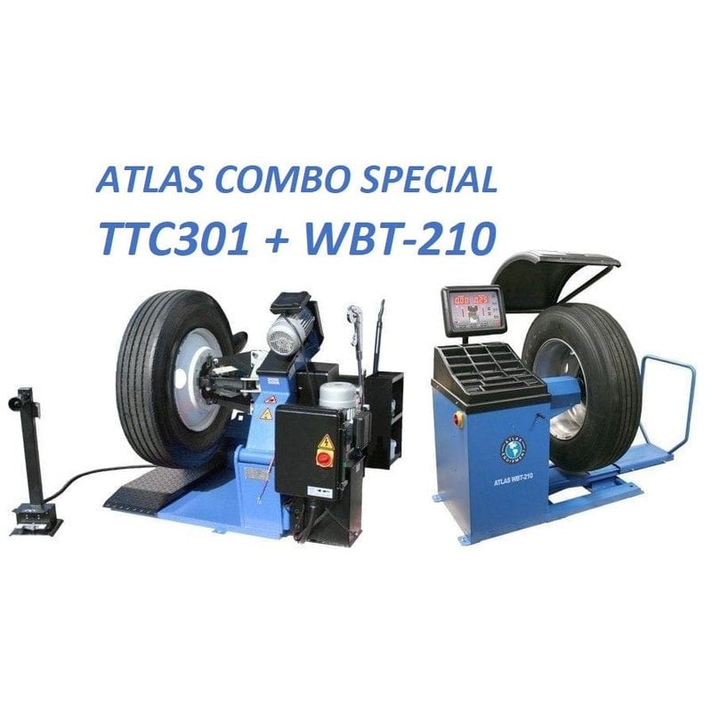 Atlas-TTC301_WBT210-Combo Atlas TTC301 Truck Tire Changer + WBT-210 Heavy Duty Wheel Balancer Combo - Image 1