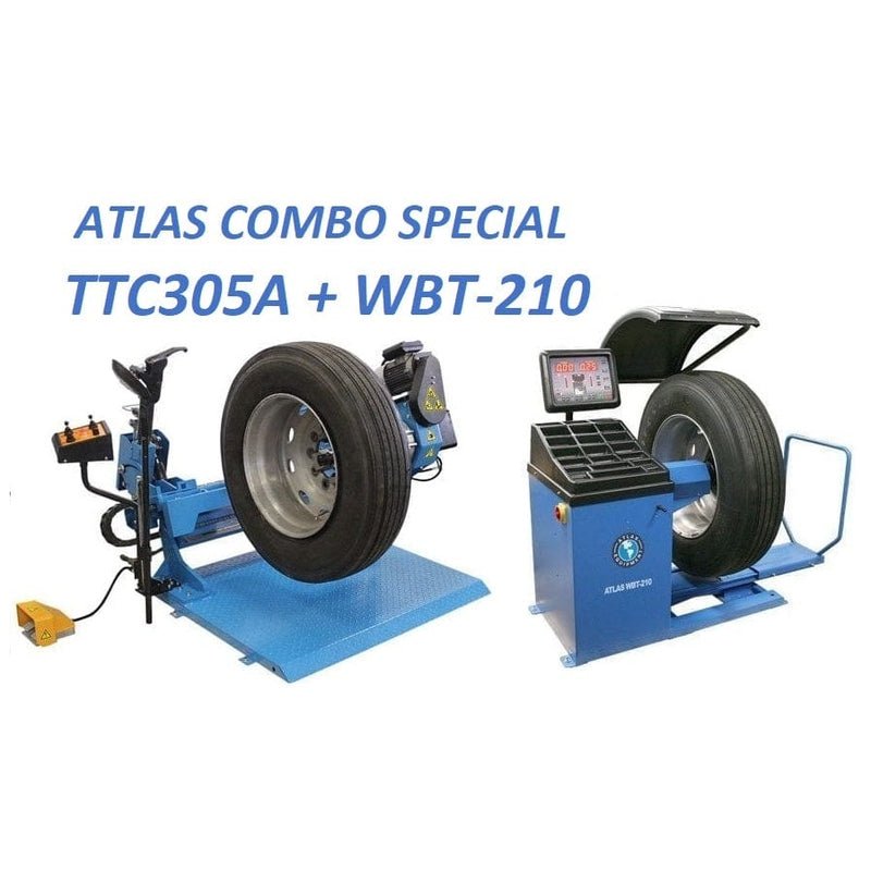 Atlas-TTC305A_WBT-210-Combo Atlas TTC305A Truck Tire Changer + WBT-210 Heavy Duty Wheel Balancer Combo - Image 1