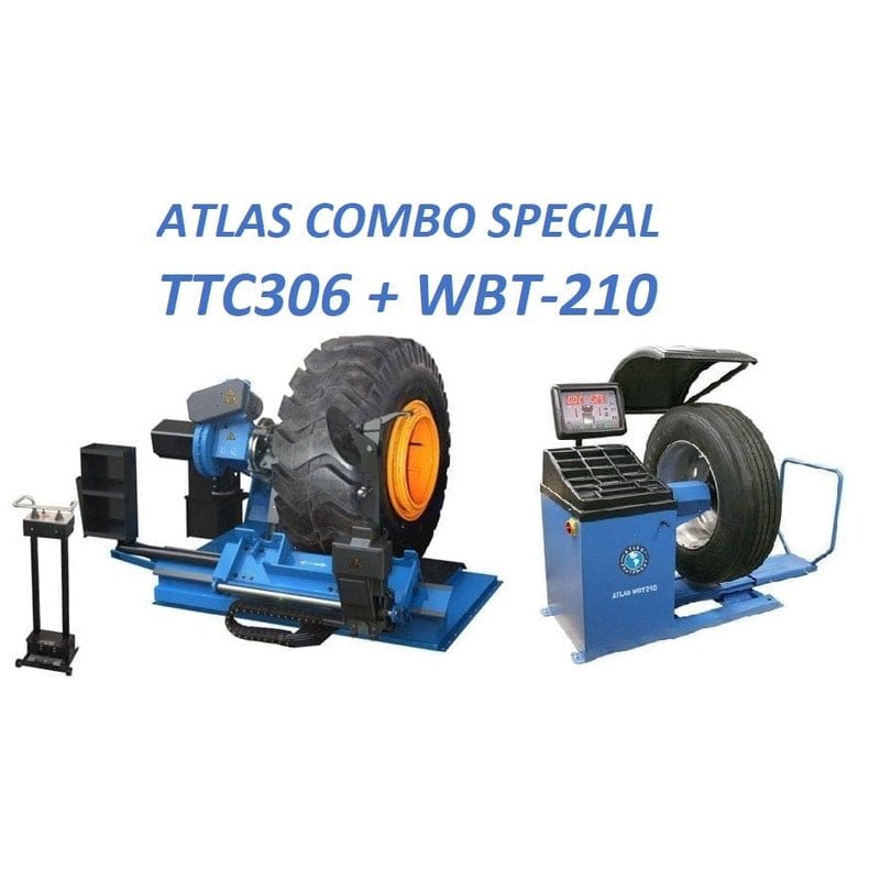 Atlas-TTC306-_-WBT-210-Combo Atlas TTC306 Truck Tire Changer + WBT-210 Heavy Duty Wheel Balancer Combo - Image 1
