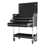 Dark Slate Gray Homak 34" Professional 3 Drawer Service Cart