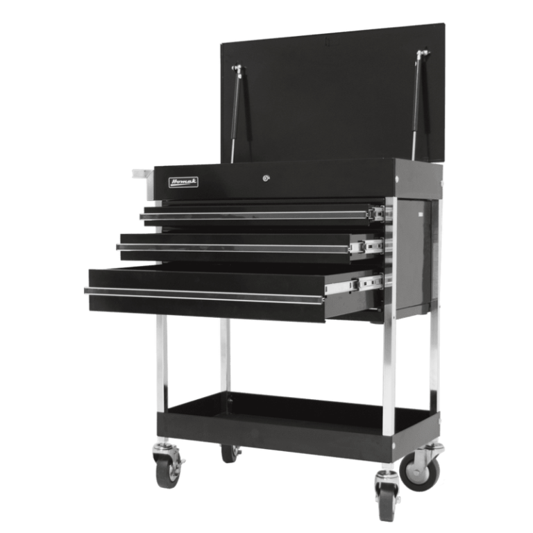 Dark Slate Gray Homak 34" Professional 3 Drawer Service Cart