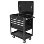 Dark Slate Gray Homak 35" Professional 4 Drawer Service Cart