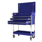 Midnight Blue Homak 34" Professional 3 Drawer Service Cart