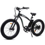 Ecotric UL Certified Hammer Electric Fat Tire Beach Snow Bike - Matt Black - Image 2