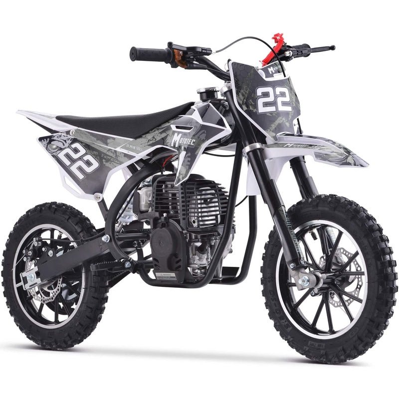 Demon-40cc_White MotoTec Demon 40cc 4-Stroke Kids Gas Dirt Bike | My Garage Supplies