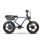 Eunorau Flash Folding Electric Commuter Bike AWD in moon black color facing the right