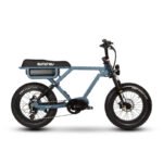Eunorau Flash Folding Electric Commuter Bike in moon black color facing the right