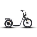Eunorau Jumbo Electric Cargo Bike in black color facing the right