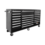 Black Homak 72” H2Pro Series 21 Drawer Roller Cabinet