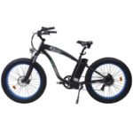 Ecotric UL Certified Hammer Electric Fat Tire Beach Snow Bike - Blue - Image 3