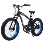 Ecotric UL Certified Hammer Electric Fat Tire Beach Snow Bike - Blue - Image 2