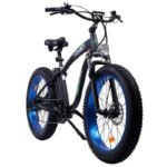 Ecotric UL Certified Hammer Electric Fat Tire Beach Snow Bike - Blue - Image 4