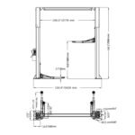 Katool KT-AS110D 11,000lbs Asymmetrical 2 Post Lift - Image 2