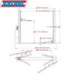Katool KT-H100 Two Post Vehicle Lift 10,000lbs - Image 5
