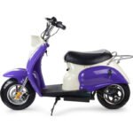 MotoTec 24v Electric Moped Purple - Image 3