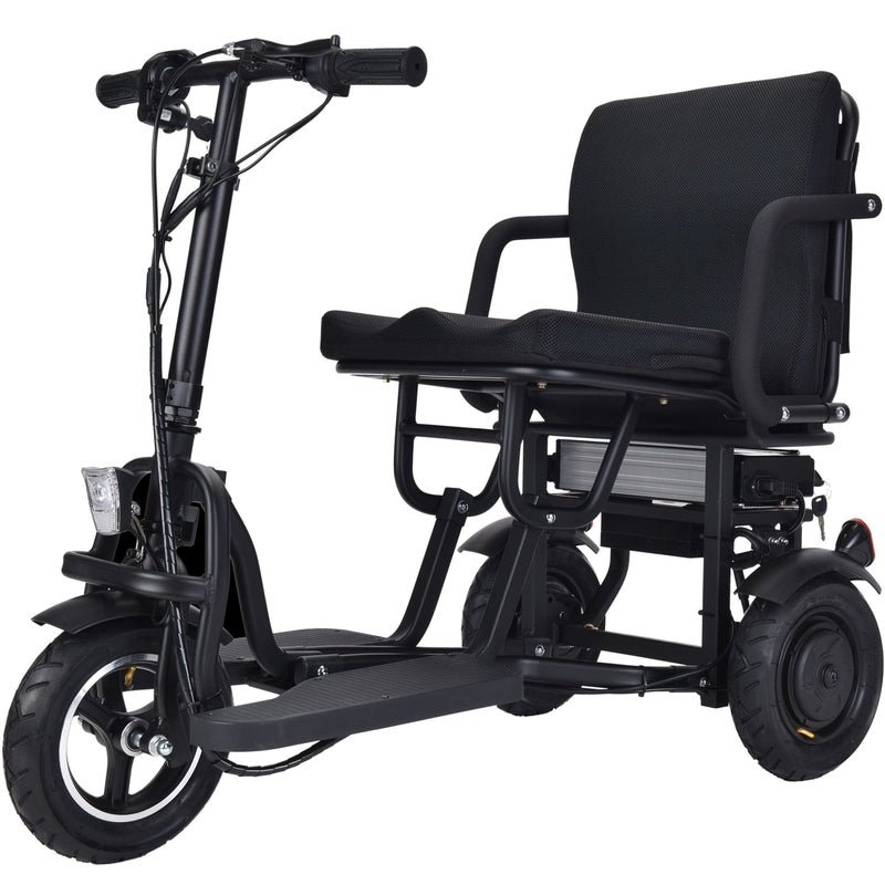 MT-FOLD-TRK-700 MotoTec Folding Mobility Electric Trike 48v 700w Dual Motor Lithium Black - Image 1