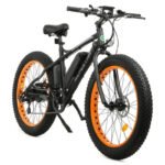 Ecotric Cheetah 26 Fat Tire Beach Snow Electric Bike - Orange - Image 3
