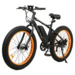 Ecotric Cheetah 26 Fat Tire Beach Snow Electric Bike - Orange - Image 2