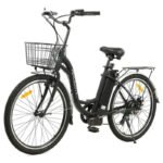 Ecotric 26inch Peacedove Electric City Bike with Basket and Rear Rack - Image 2
