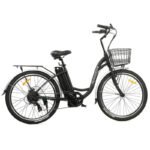 Ecotric 26inch Peacedove Electric City Bike with Basket and Rear Rack - Image 4