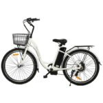 Ecotric 26inch Peacedove Electric City Bike with Basket and Rear Rack - Image 7
