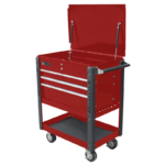 Brown Homak 35" Professional 4 Drawer Service Cart
