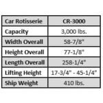Tuxedo CR-3000 Car Rotator - 3,000 lb Capacity - Image 3